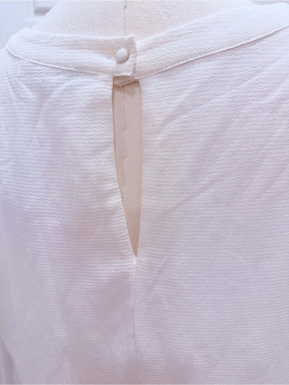 Lulus White Top with Sheer Embroidered Sleeves NWT - Picture 9 of 12